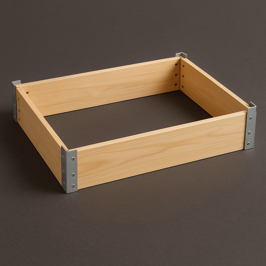 Detaliu ramă pliabilă din lemn